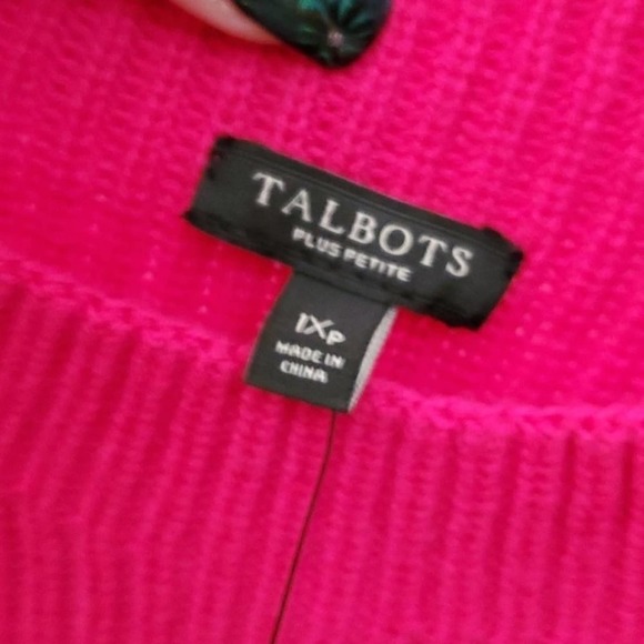 Talbots Cable Knit‎ Shaker Stitch Lambswool Sweater plus size 1XP - Picture 3 of 4